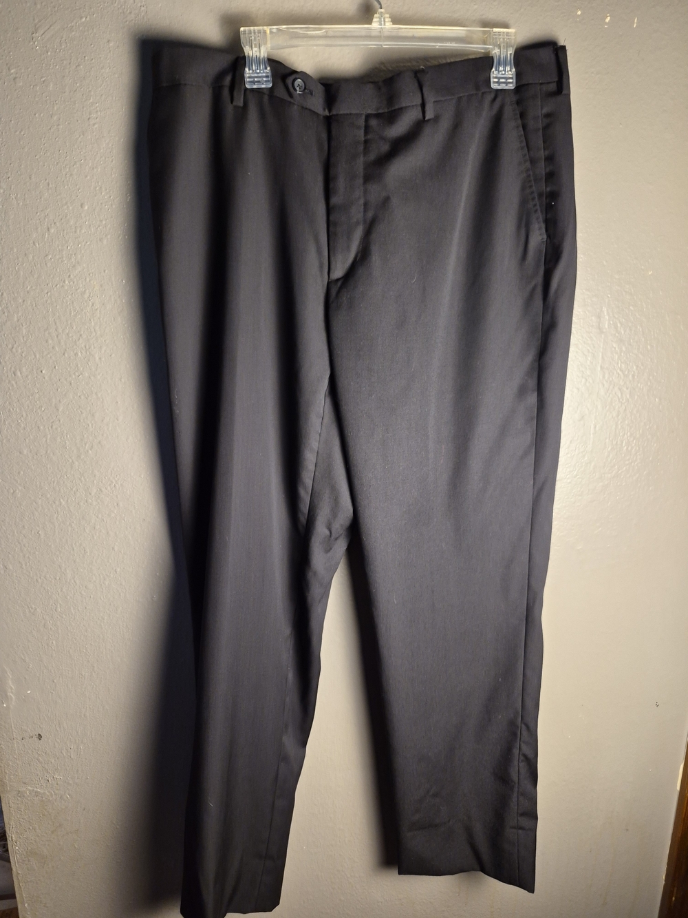 Pronto Uomo Black Dress Slacks 100% Wool
